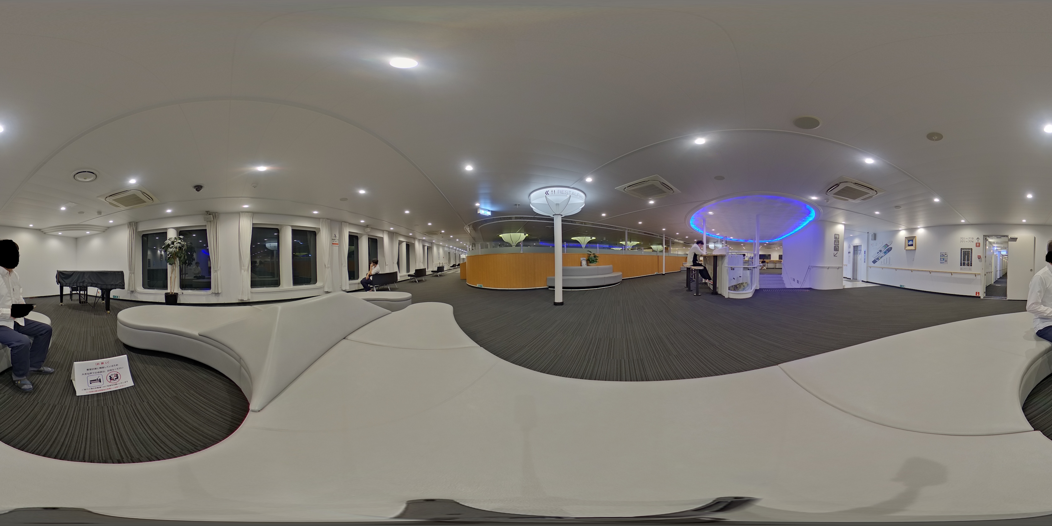 太平洋フェリーきたかみ船内(7デッキ) 360度パノラマ