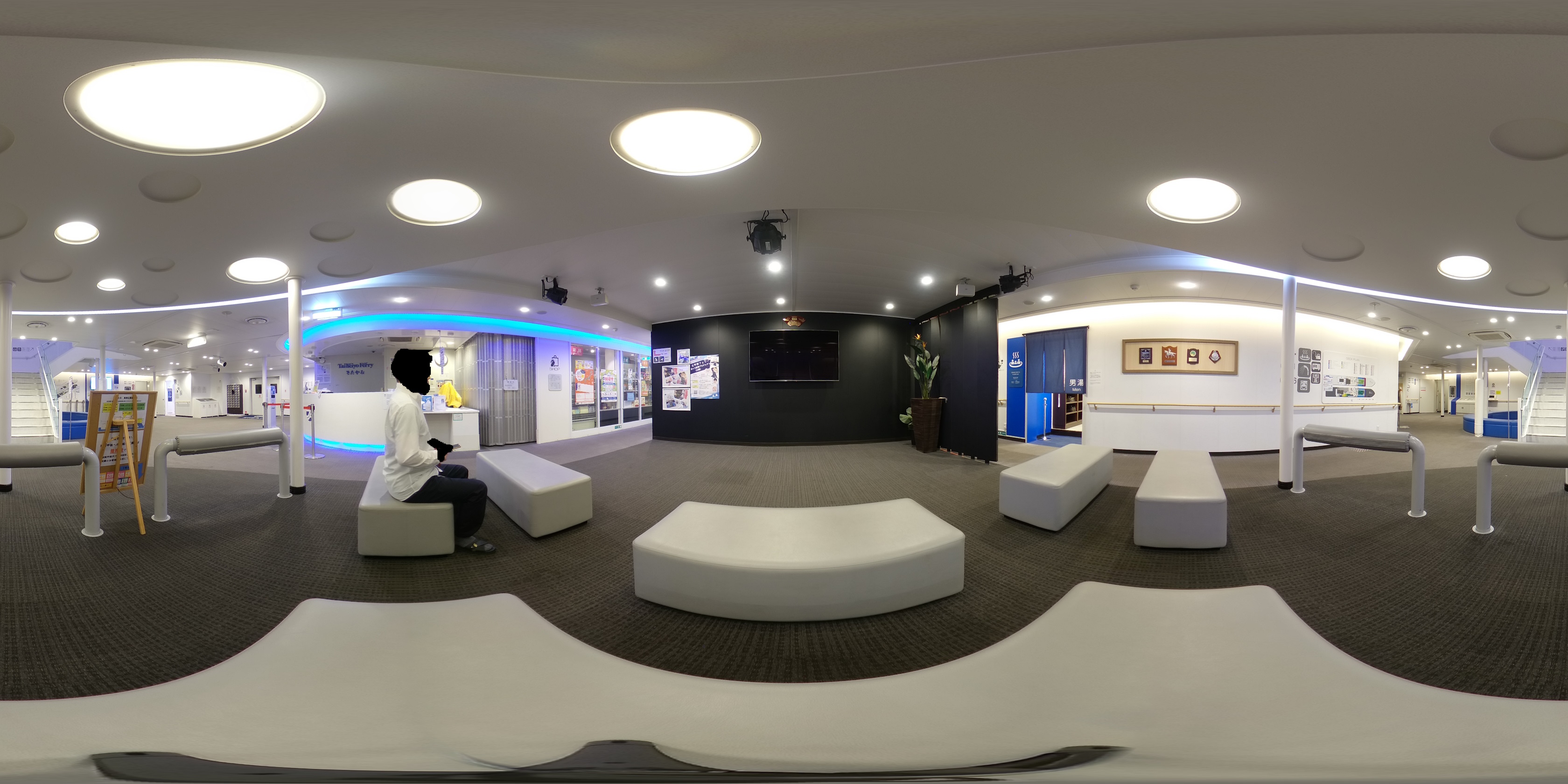 太平洋フェリーきたかみ船内(6デッキ) 360度パノラマ