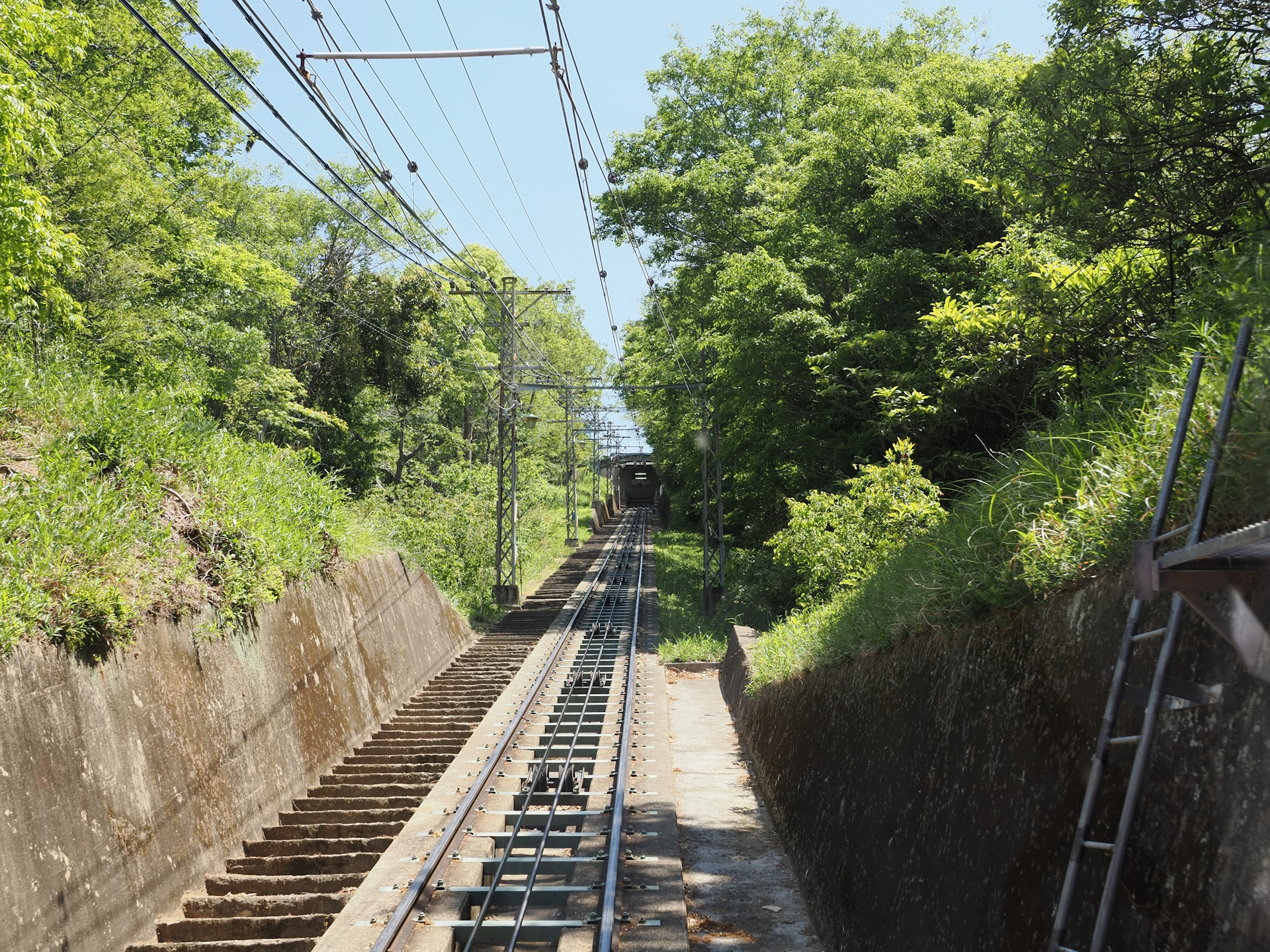 八栗ケーブル 線路